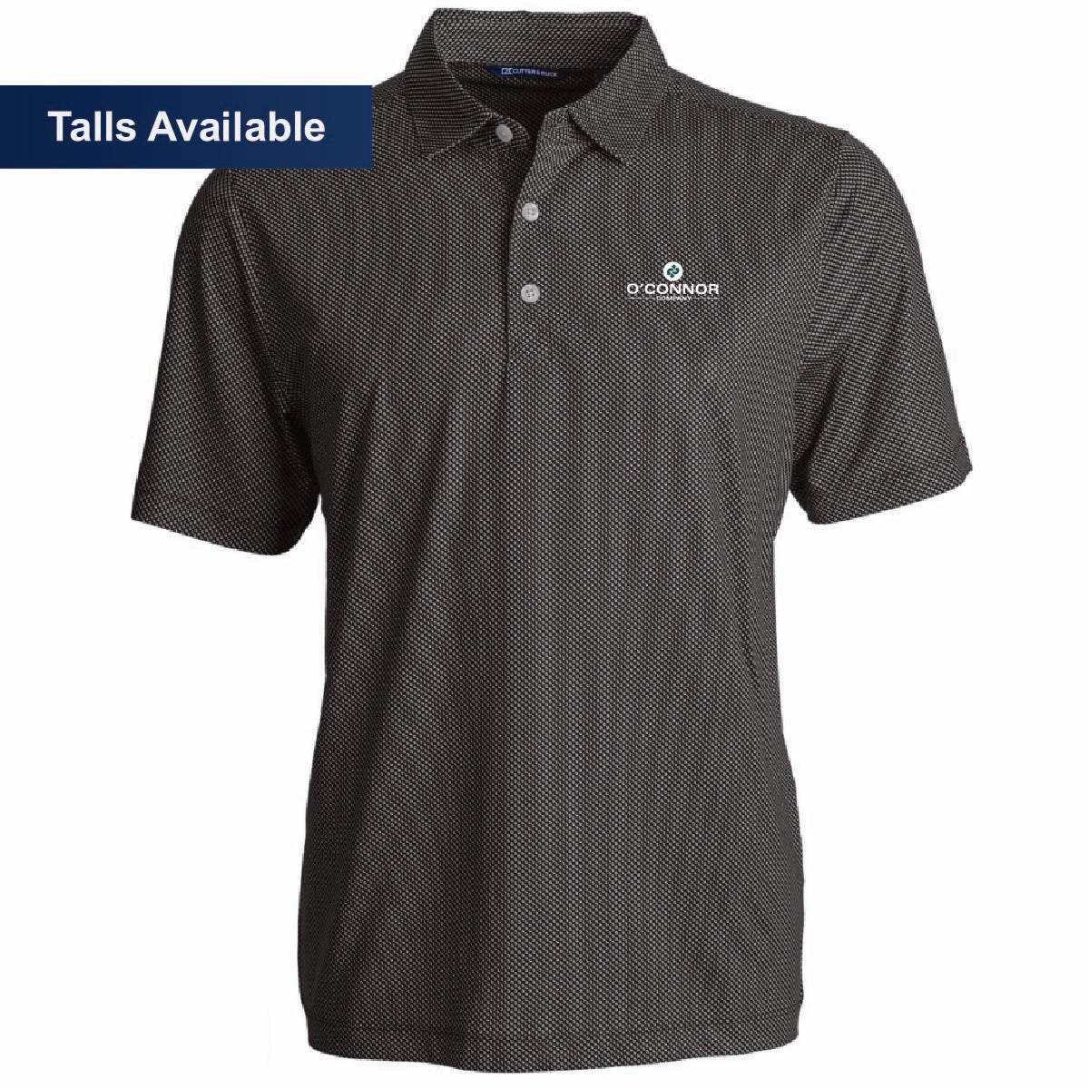 Cutter & Buck Men's Pike Symmetry Print Stretch Polo with O'Connor Logo