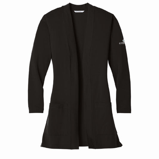Port Authority Women's Long Pocket Knit Cardigan with O'Connor Logo