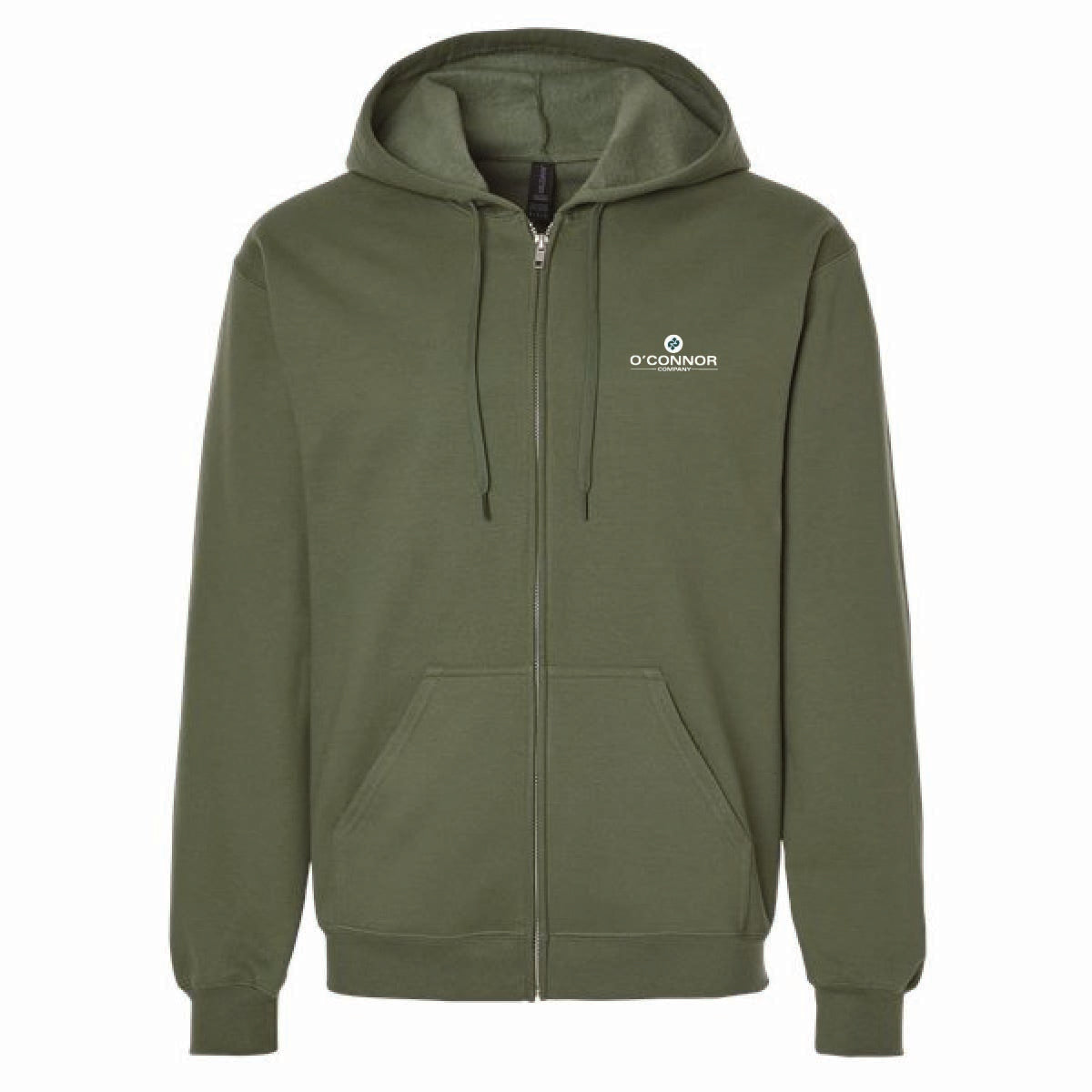 Gildan Unisex Full Zip Softstyle Hooded Sweatshirt with O'Connor Logo