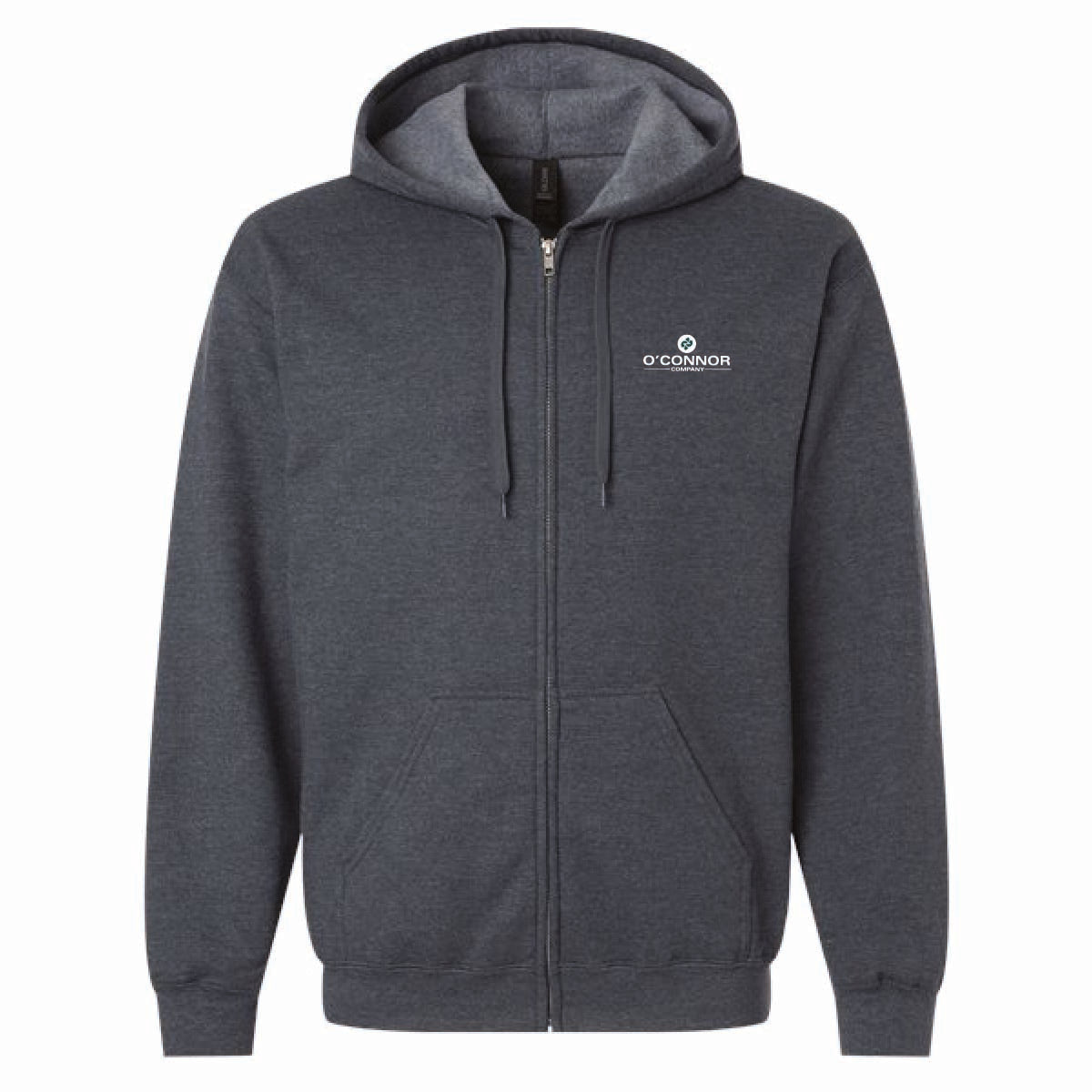 Gildan Unisex Full Zip Softstyle Hooded Sweatshirt with O'Connor Logo