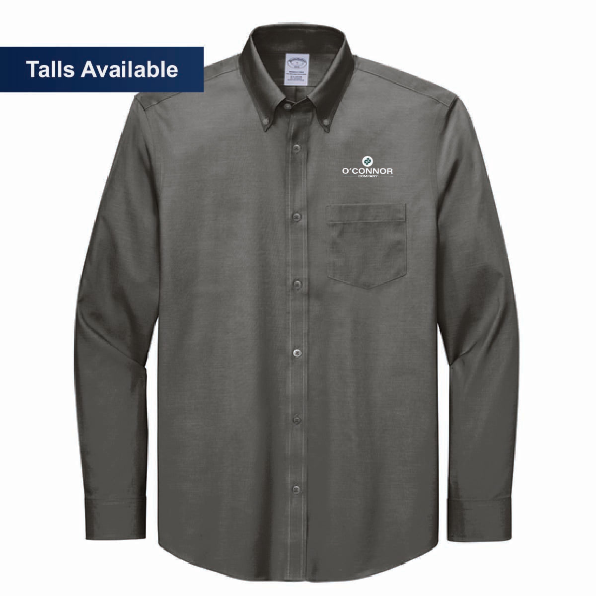 Brooks Brothers Men's Pinpoint Long Sleeve Shirt with O'Connor Logo