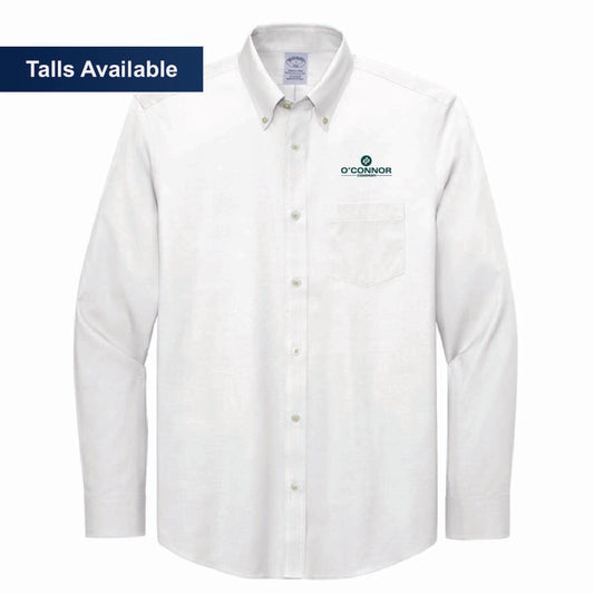 Brooks Brothers Men's Pinpoint Long Sleeve Shirt with O'Connor Logo