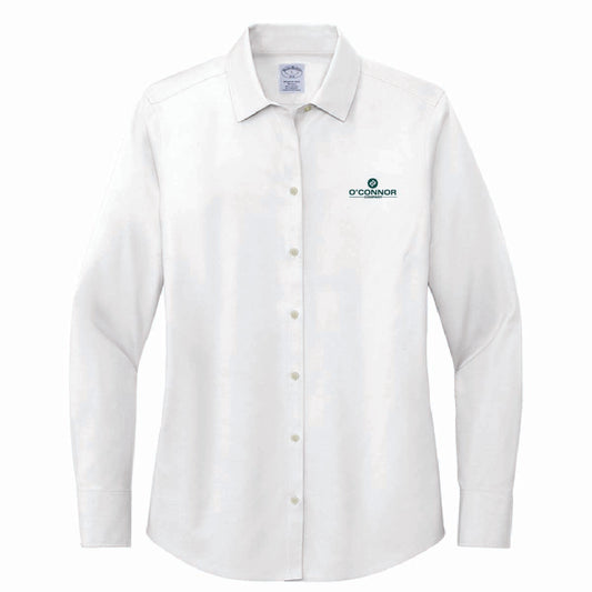 Brooks Brothers Women's Pinpoint Long Sleeve Shirt with O'Connor Logo