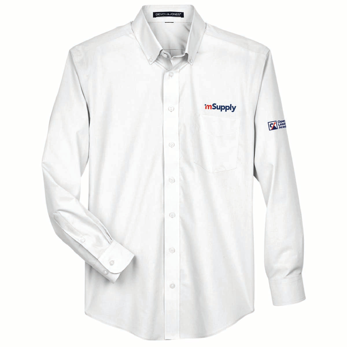 Operations Leadership Academy Devon & Jones Men's Broadcloth Woven Dress Shirt