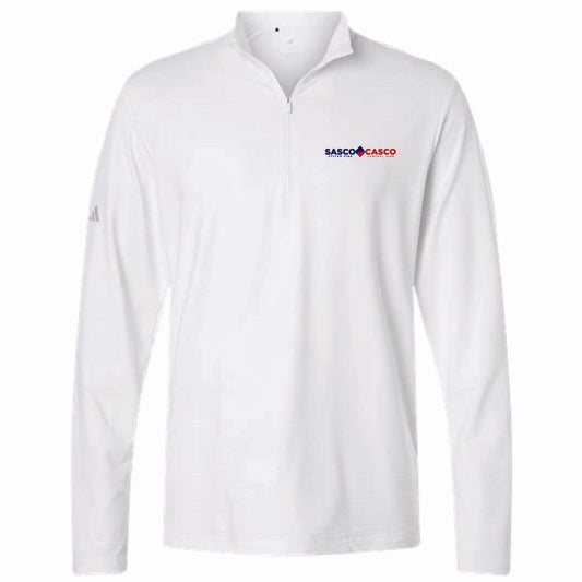 Adidas Men's Textured Stripe 1/4 Zip Pullover with SASCO/CASCO Logo