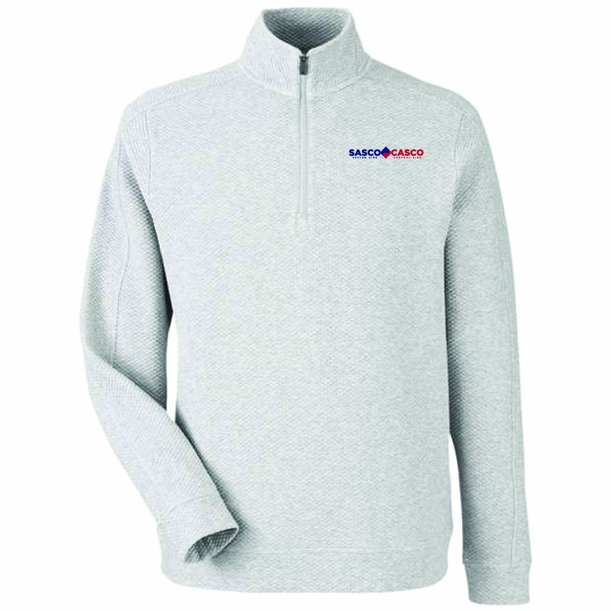 North End Men's Textured 1/4 Zip Pullover with SASCO/CASCO Logo
