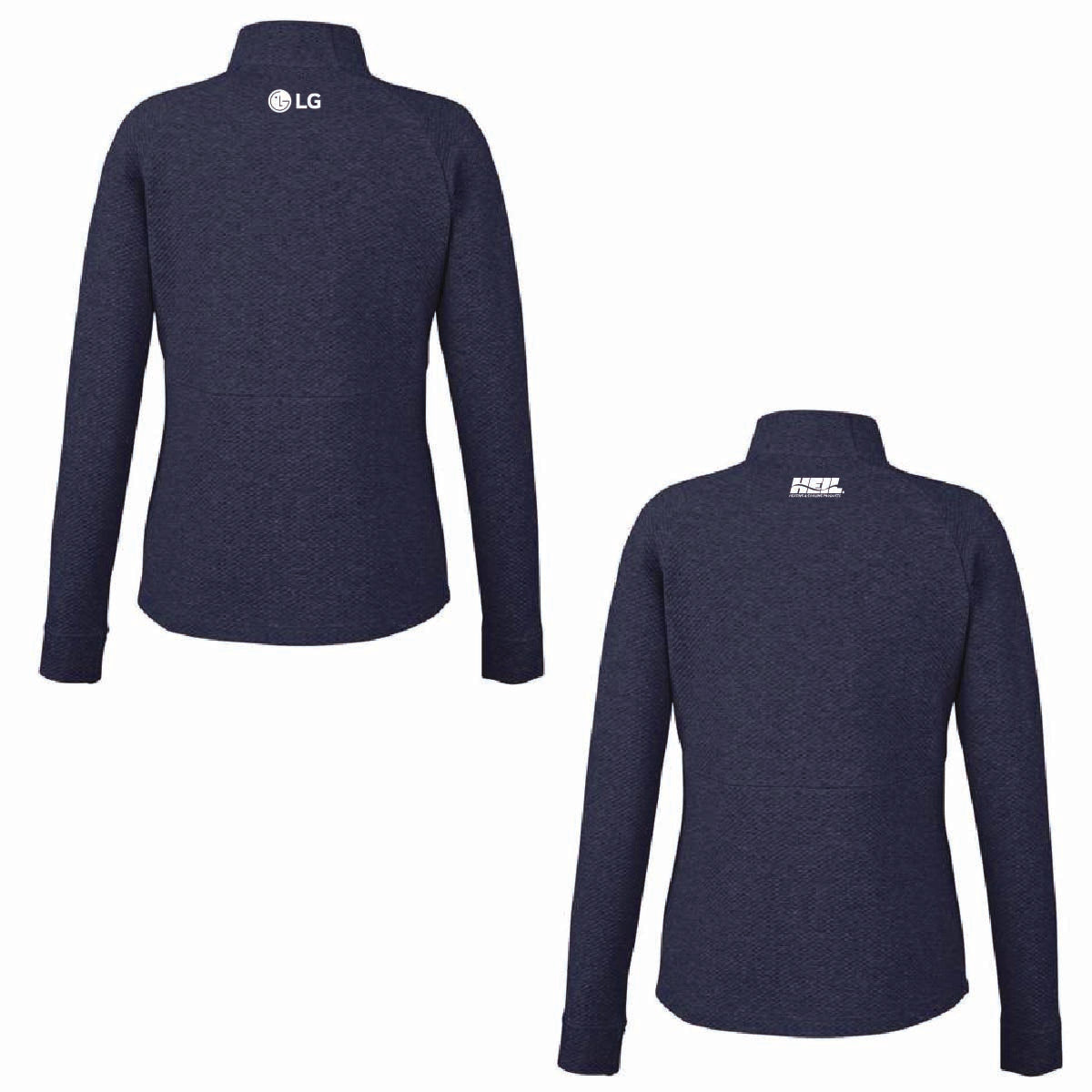 North End Women's Textured 1/4 Zip Pullover with SASCO/CASCO Logo