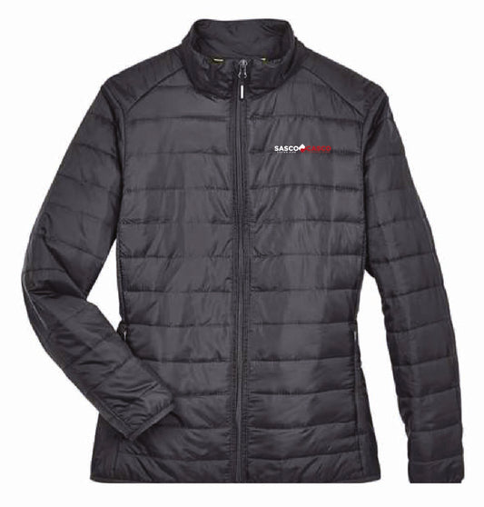 Core 365 Women's Packable Puffer Jacket with SASCO/CASCO Logo