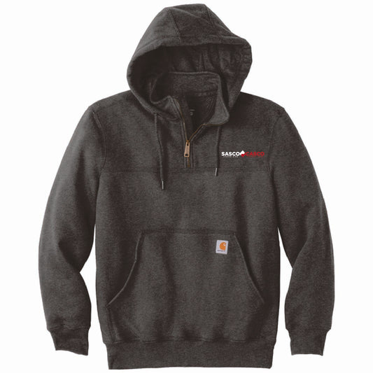 Carhartt Rain Defender Paxton Hooded Zip Mock Sweatshirt with SASCO/CASCO Logo