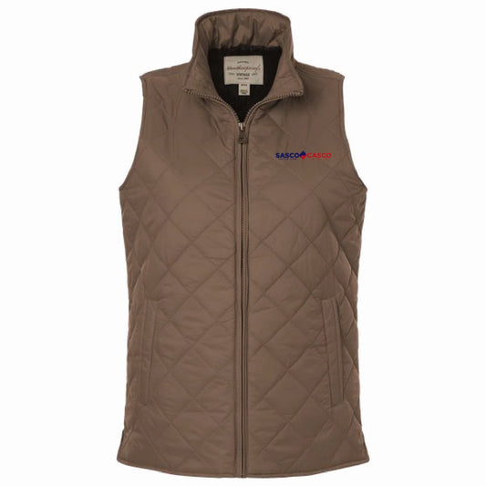 Weatherproof Women's Vintage Diamond Quilted Vest with SASCO/CASCO Logo