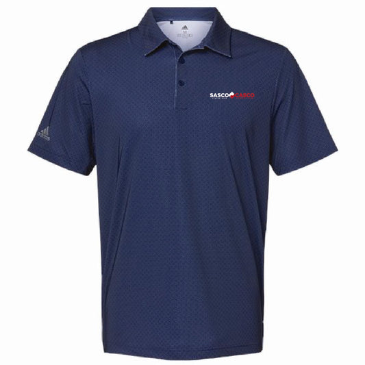 Adidas Men's Ultimate Diamond Print Polo with SASCO/CASCO Logo