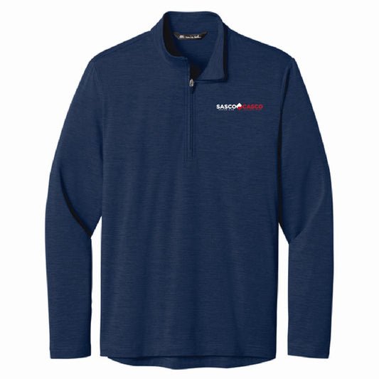 TravisMathew Men's Onward 1/4 Zip with SASCO/CASCO Logo