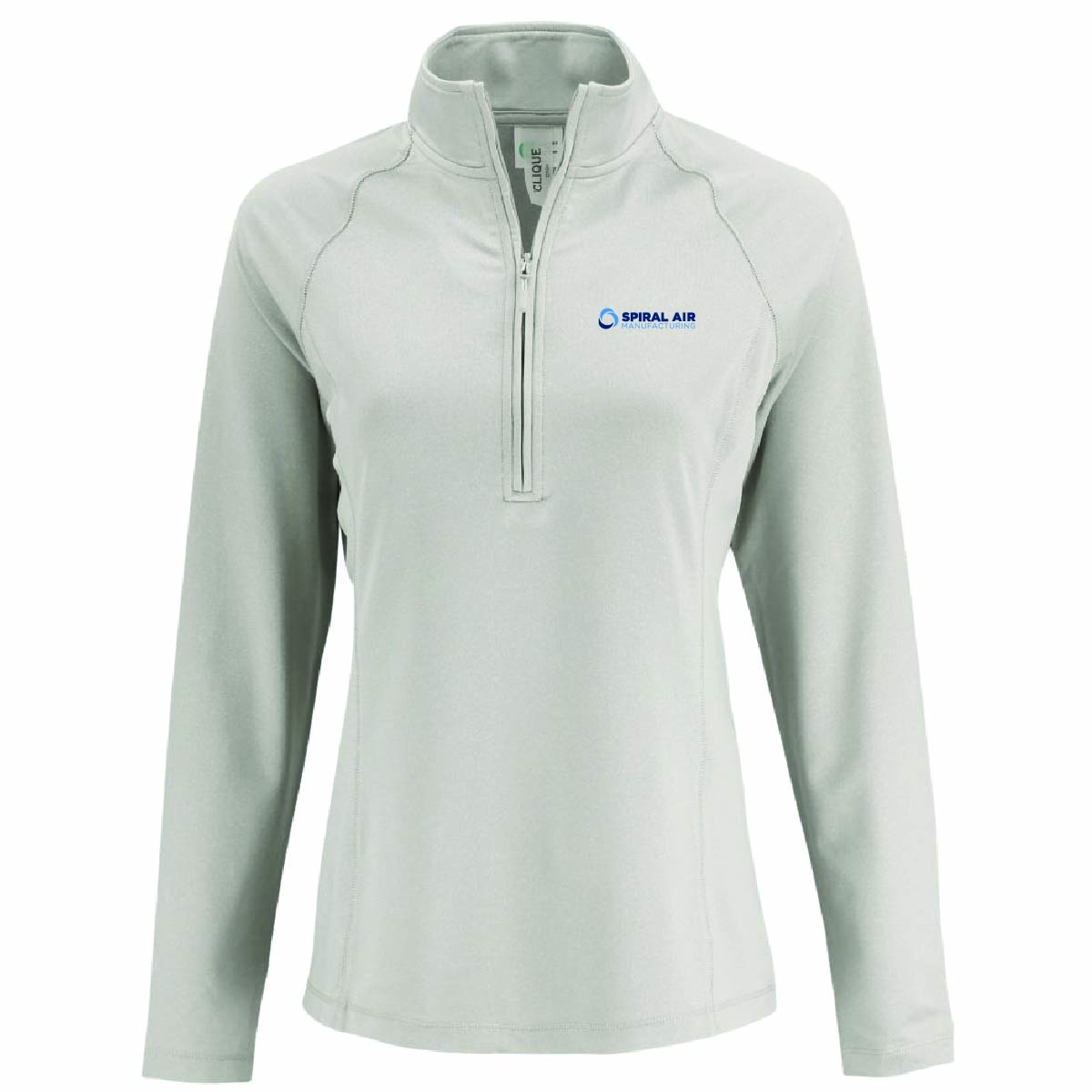 Clique by Cutter Women's Dash 1/4 Zip Sweatshirt with Spiral Air Logo