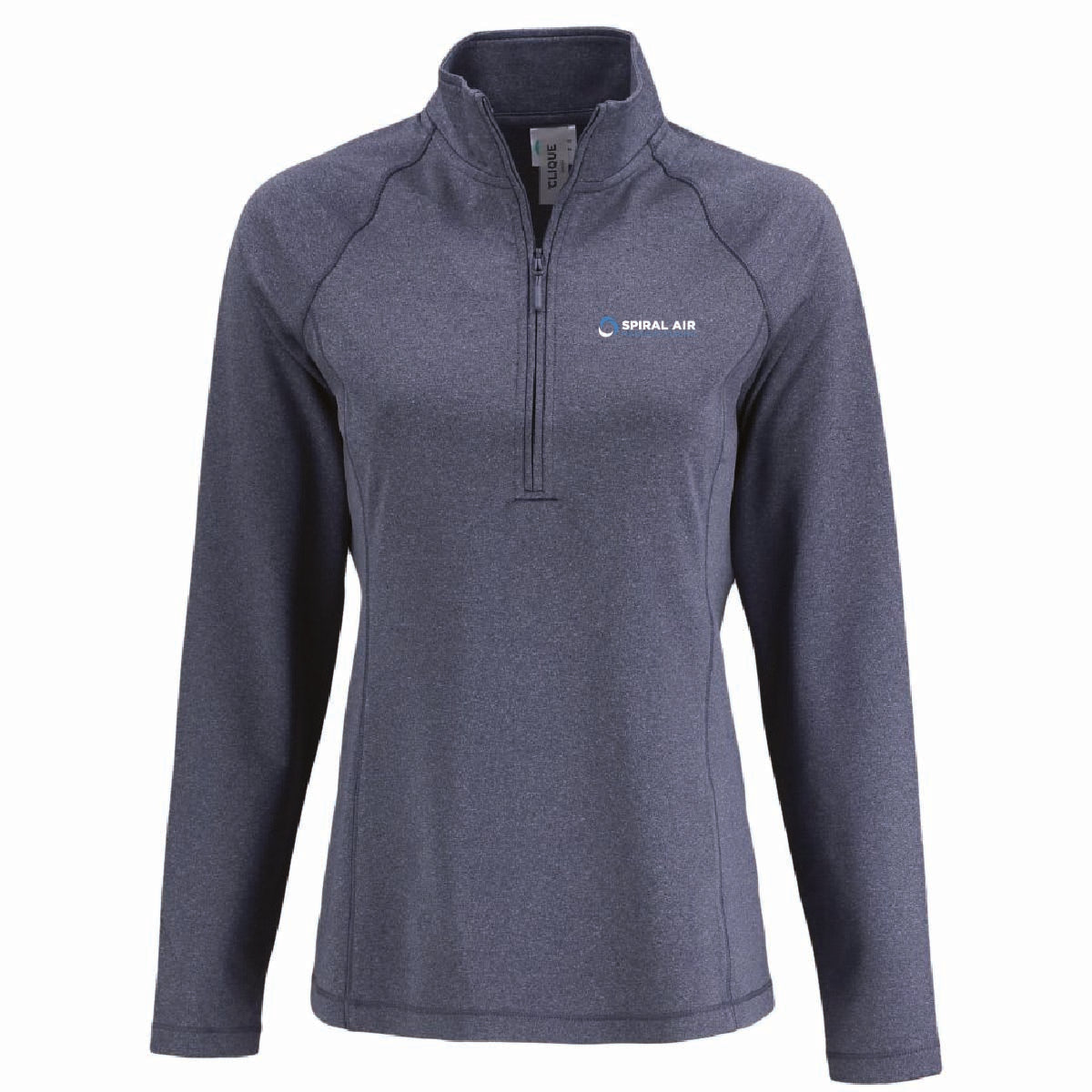 Clique by Cutter Women's Dash 1/4 Zip Sweatshirt with Spiral Air Logo