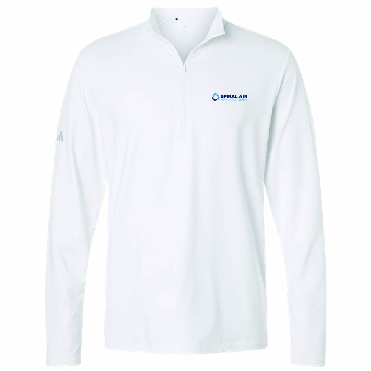 Adidas Men's Textured Stripe 1/4 Zip Pullover with Spiral Air Logo
