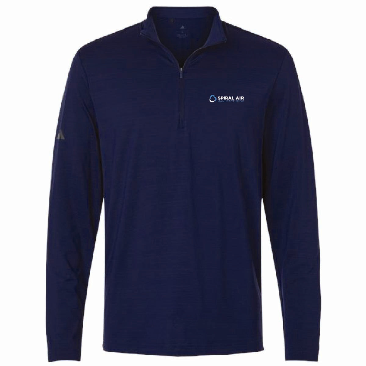 Adidas Men's Textured Stripe 1/4 Zip Pullover with Spiral Air Logo