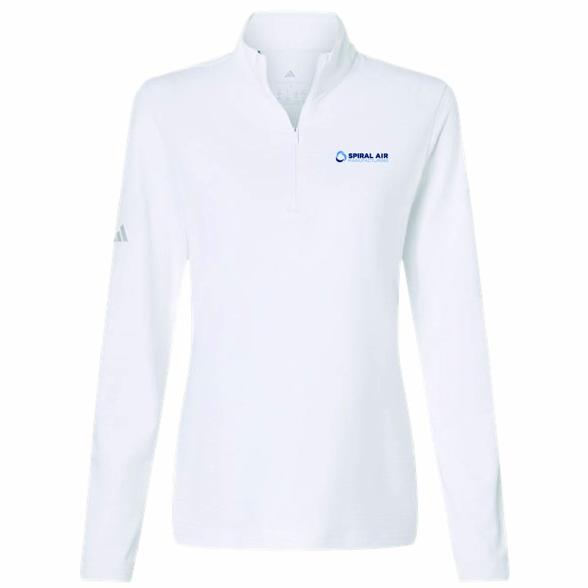 Adidas Women's Textured Stripe 1/4 Zip Pullover with Spiral Air Logo
