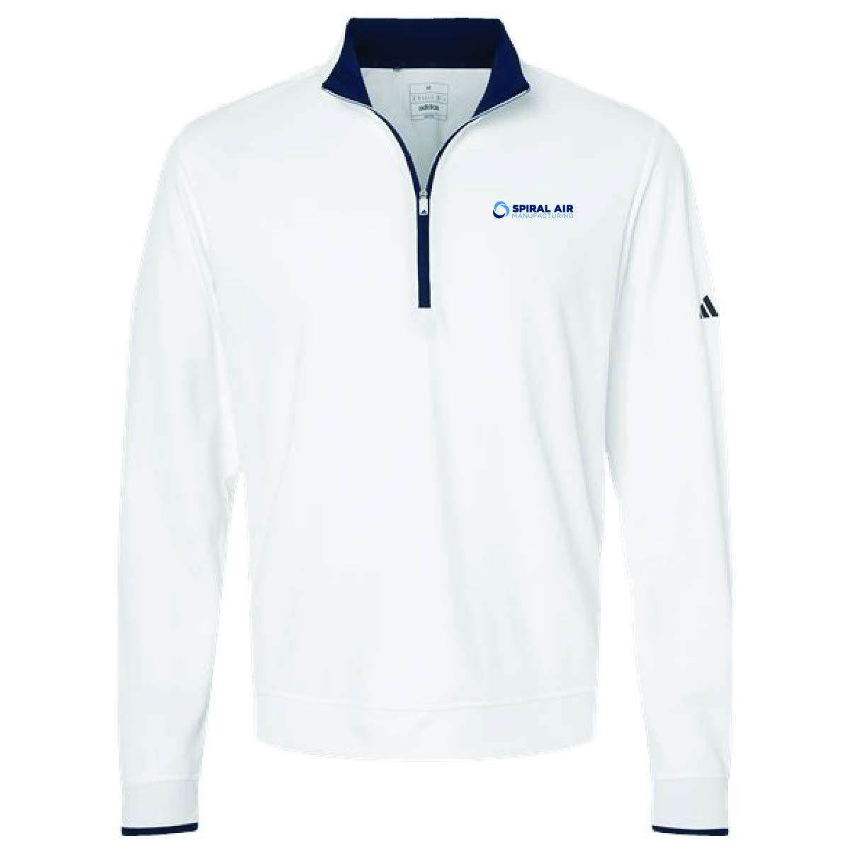 Adidas Men's Lightweight 1/4 Zip Pullover with Spiral Air Logo