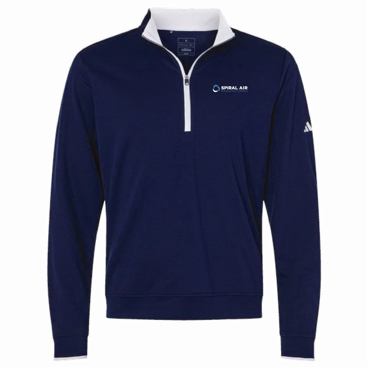 Adidas Men's Lightweight 1/4 Zip Pullover with Spiral Air Logo