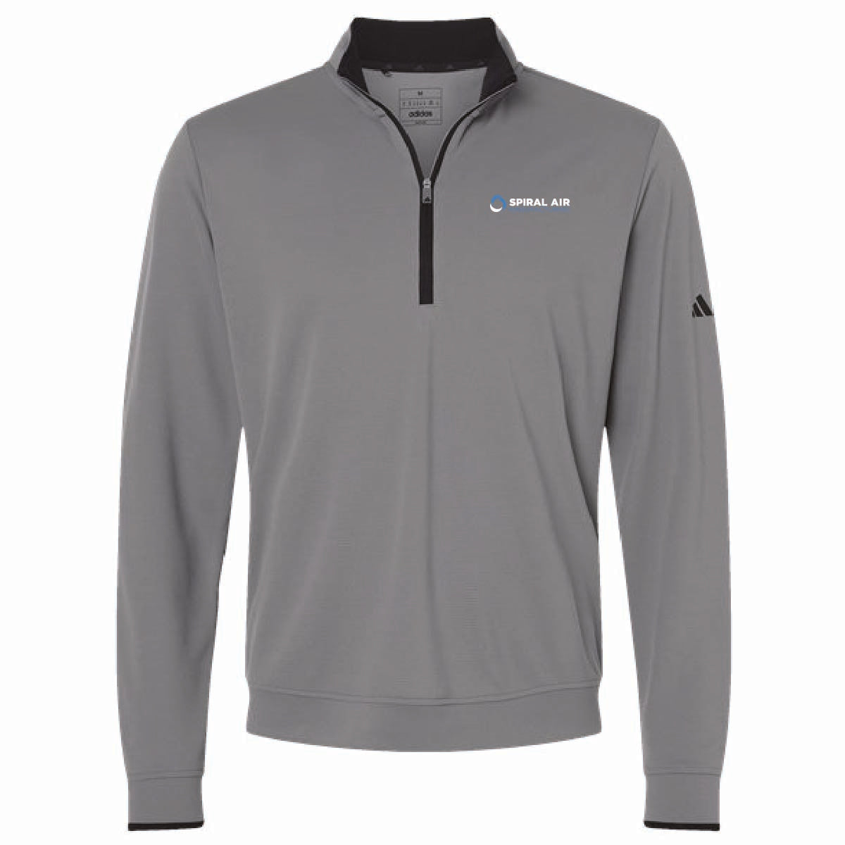 Adidas Men's Lightweight 1/4 Zip Pullover with Spiral Air Logo