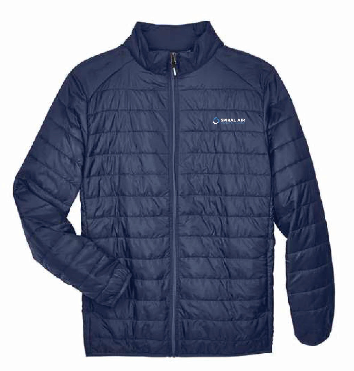 Core 365 Men's Packable Puffer Jacket with Spiral Air Logo