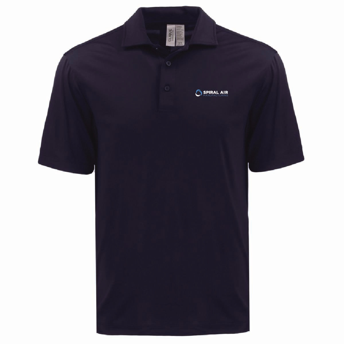 Clique by Cutter Men's Charge Active Polo with Spiral Air Logo