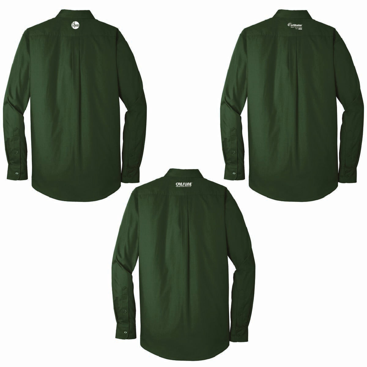 Port Authority Men's Long Sleeve Poplin Shirt with TA Gentry Logo