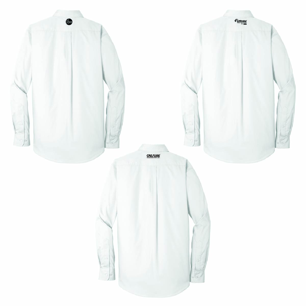 Port Authority Men's Long Sleeve Poplin Shirt with TA Gentry Logo