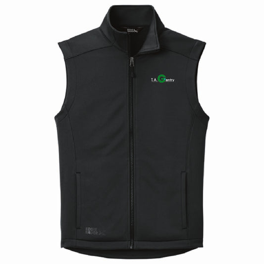 Eddie Bauer Men's Smooth Mid Layer Fleece Vest with TA Gentry Logo