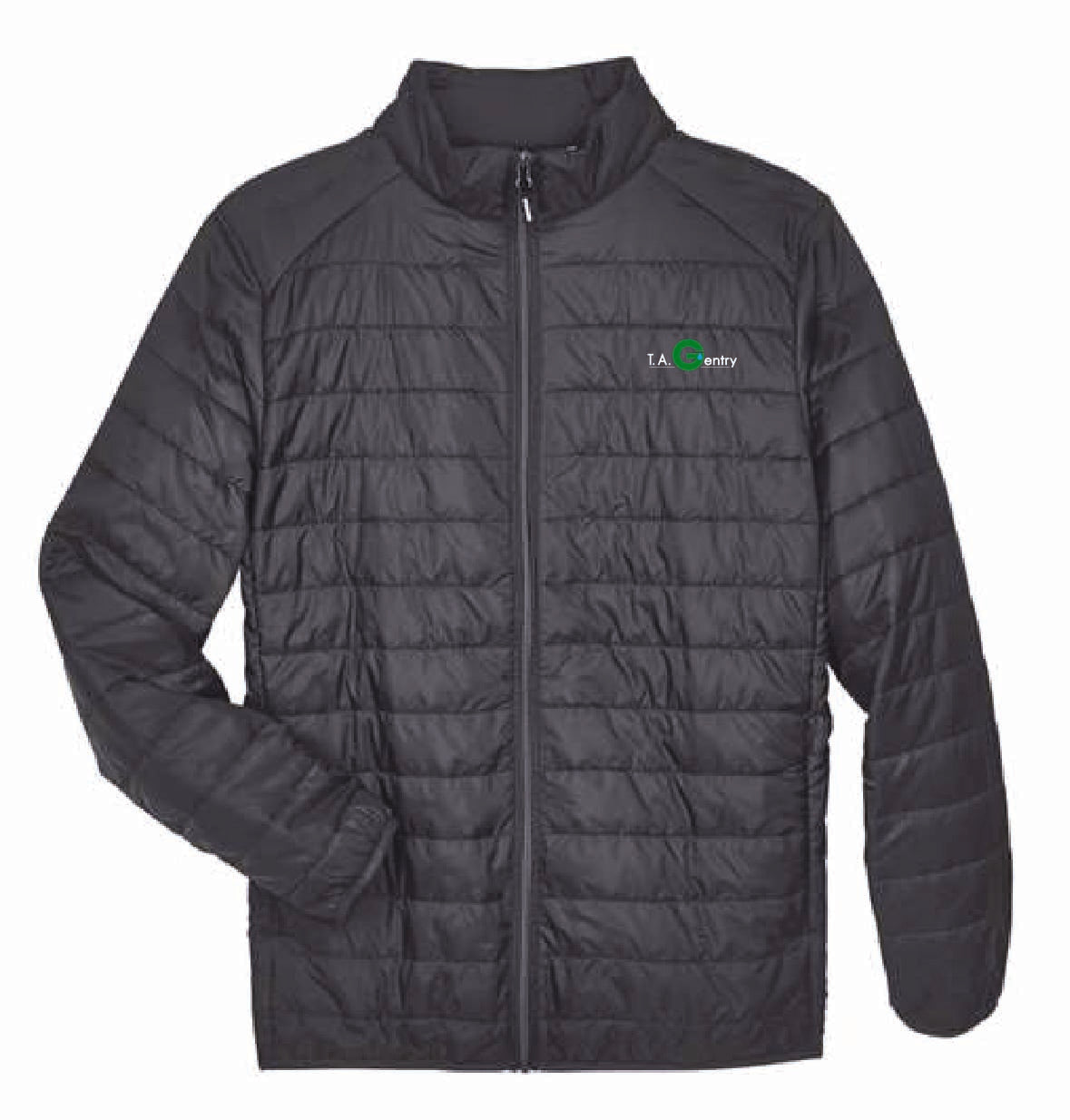 Core 365 Men's Packable Puffer Jacket with TA Gentry Logo