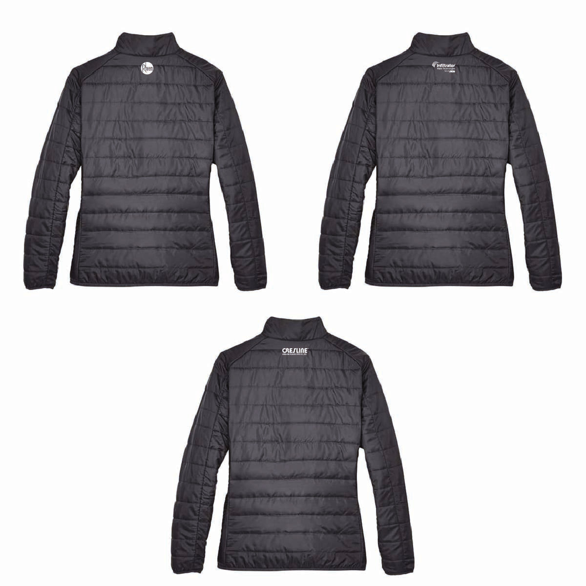 Core 365 Women's Packable Puffer Jacket with TA Gentry Logo