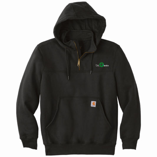 Carhartt Rain Defender Paxton Hooded Zip Mock Sweatshirt with TA Gentry Logo