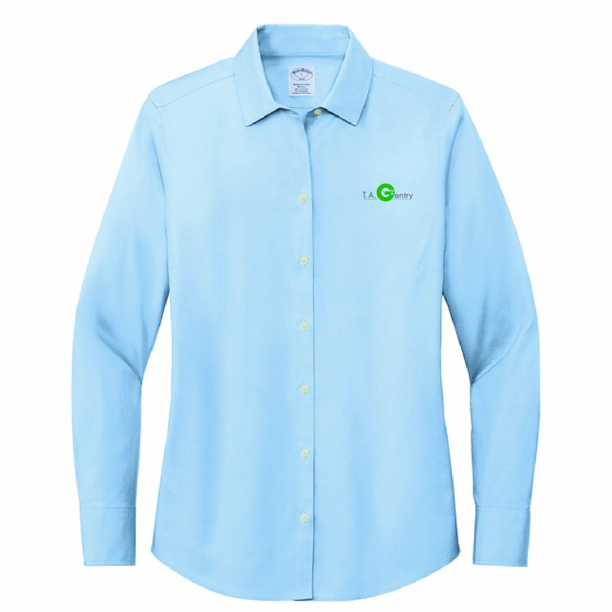 Brooks Brothers Women's Pinpoint Long Sleeve Shirt with TA Gentry Logo