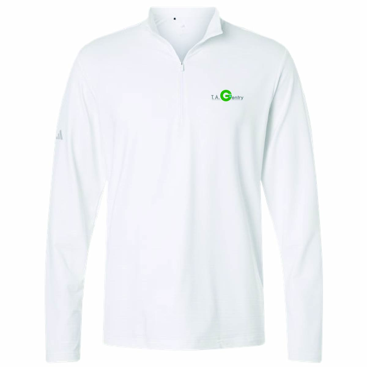 Adidas Men's Textured Stripe 1/4 Zip Pullover with TA Gentry Logo