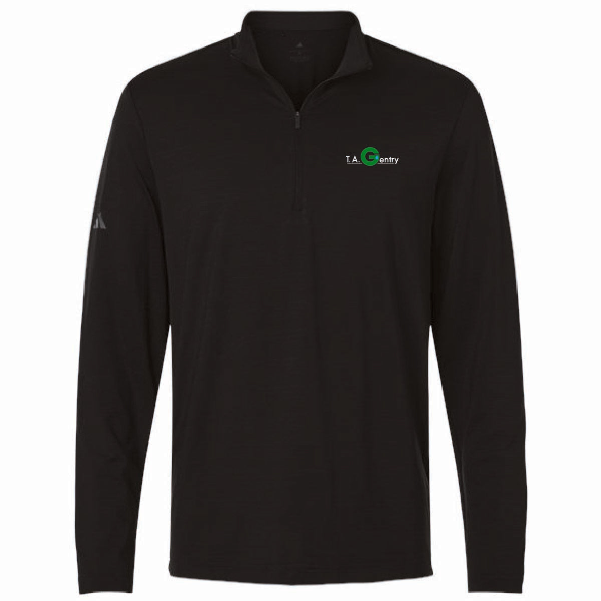 Adidas Men's Textured Stripe 1/4 Zip Pullover with TA Gentry Logo
