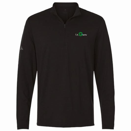 Adidas Men's Textured Stripe 1/4 Zip Pullover with TA Gentry Logo