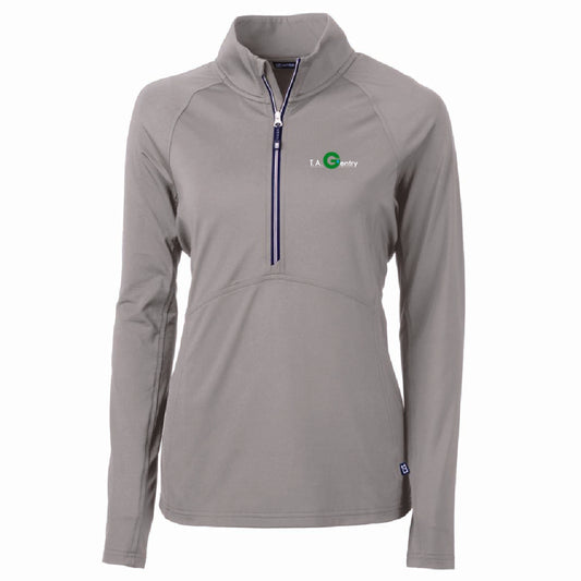 Cutter & Buck Women's Eco Stretch 1/4 Zip with TA Gentry Logo