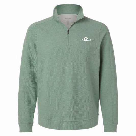 North End Men's Textured 1/4 Zip Pullover with TA Gentry Logo