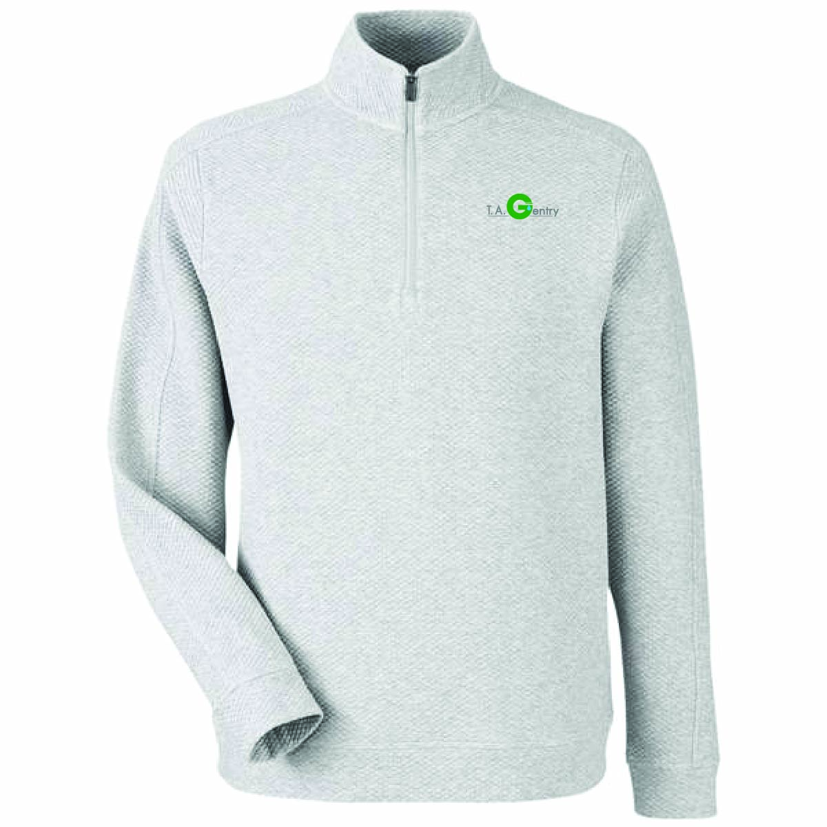 North End Men's Textured 1/4 Zip Pullover with TA Gentry Logo