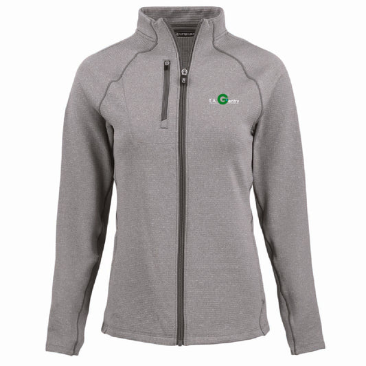 Cutter & Buck Women's Peshastin Fleece Full Zip Jacket with TA Gentry Logo