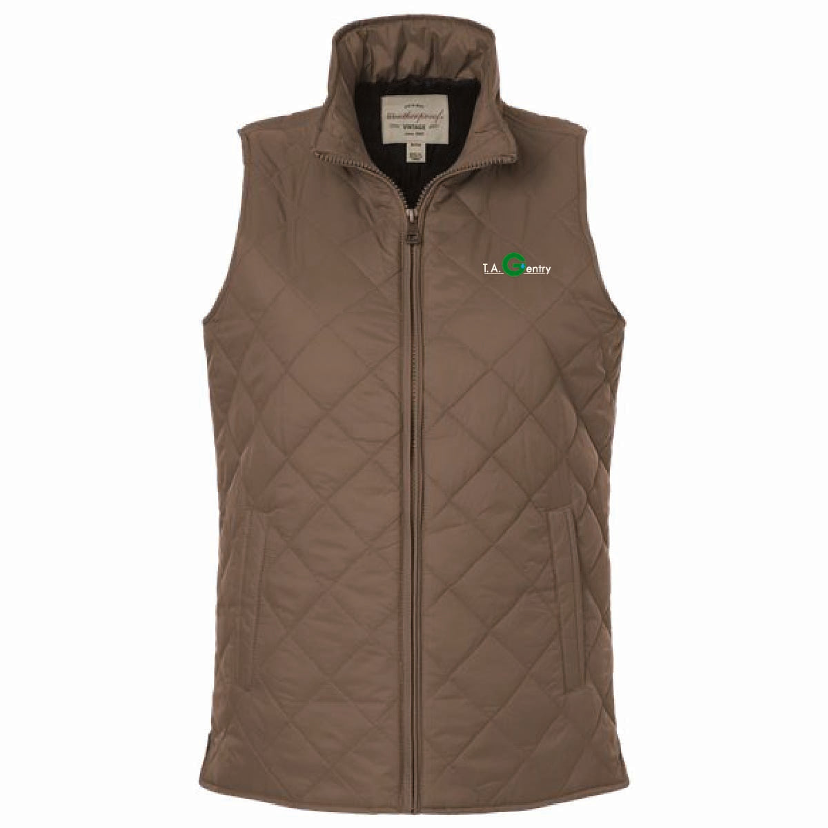 Weatherproof Women's Vintage Diamond Quilted Vest with TA Gentry Logo