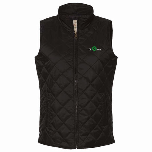 Weatherproof Women's Vintage Diamond Quilted Vest with TA Gentry Logo