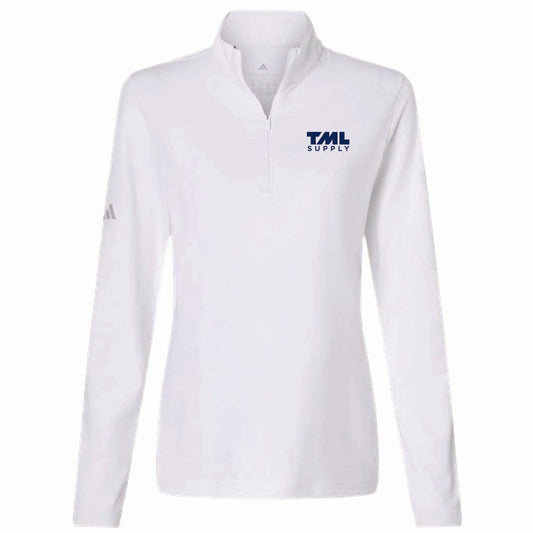 Adidas Women's Textured Stripe 1/4 Zip Pullover with TML Supply Logo