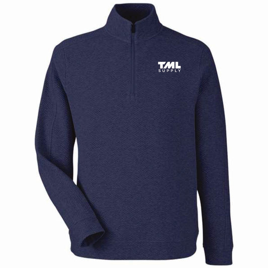 North End Men's Textured 1/4 Zip Pullover with TML Supply Logo