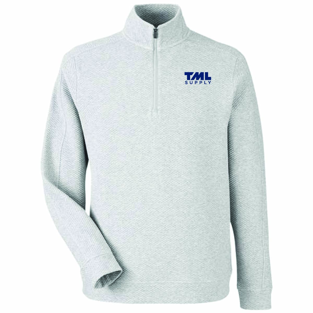 North End Men's Textured 1/4 Zip Pullover with TML Supply Logo