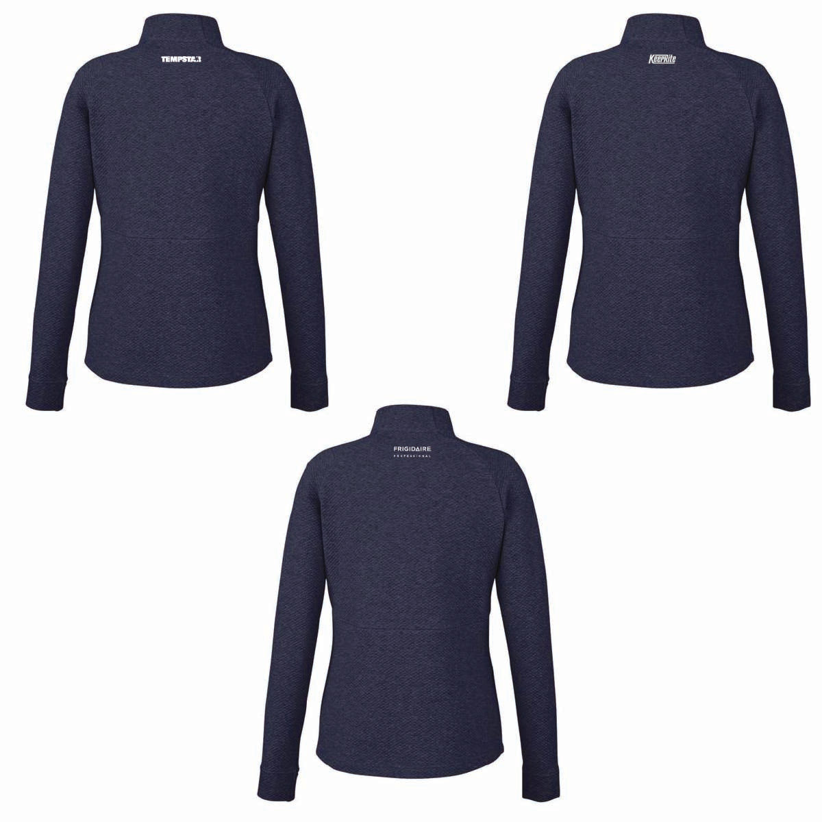 North End Women's Textured 1/4 Zip Pullover with TML Supply Logo