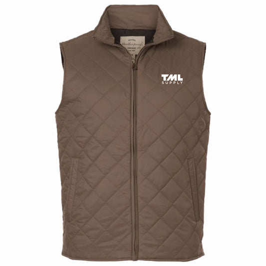 Weatherproof Men's Vintage Diamond Quilted Vest with TML Supply Logo