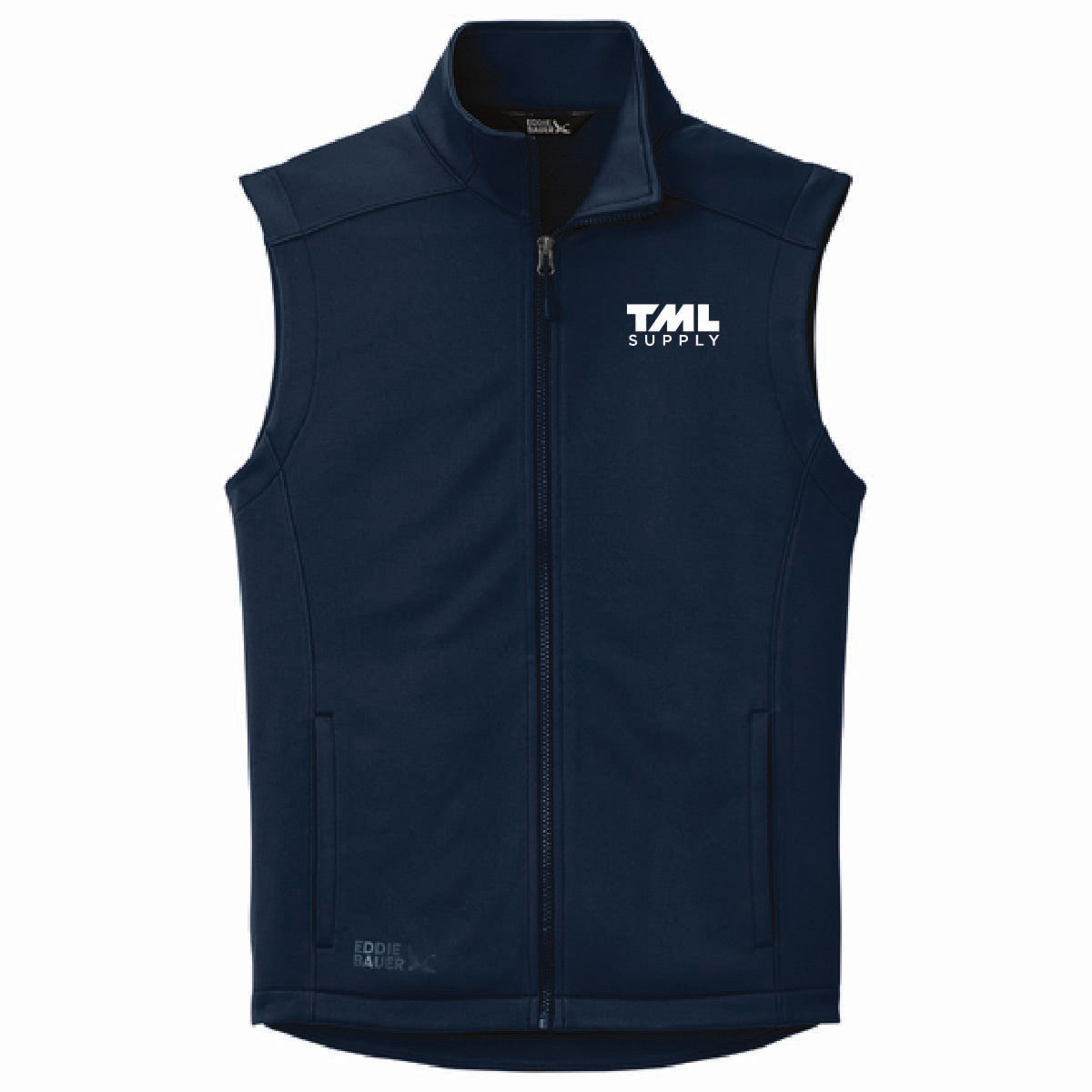 Eddie Bauer Men's Smooth Mid Layer Fleece Vest with TML Supply Logo