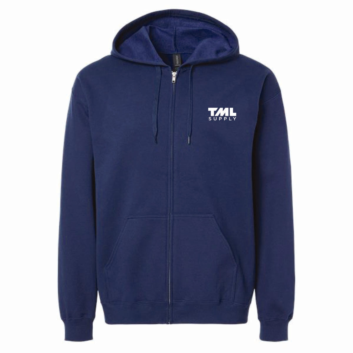 Gildan Unisex Full Zip Softstyle Hooded Sweatshirt with TML Supply Logo