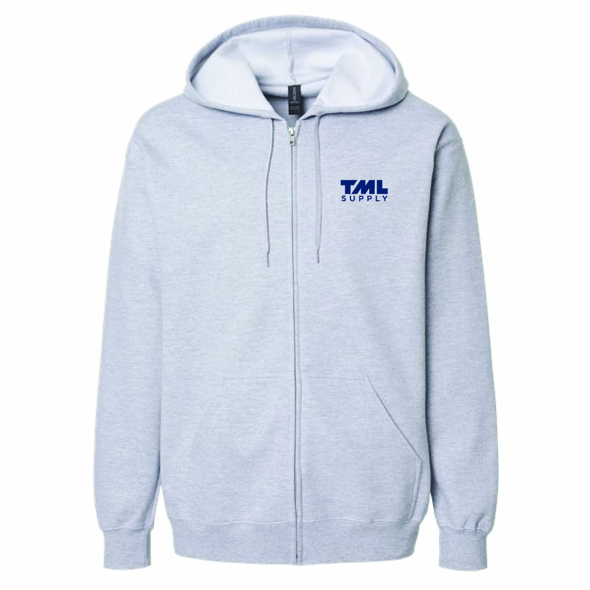 Gildan Unisex Full Zip Softstyle Hooded Sweatshirt with TML Supply Logo